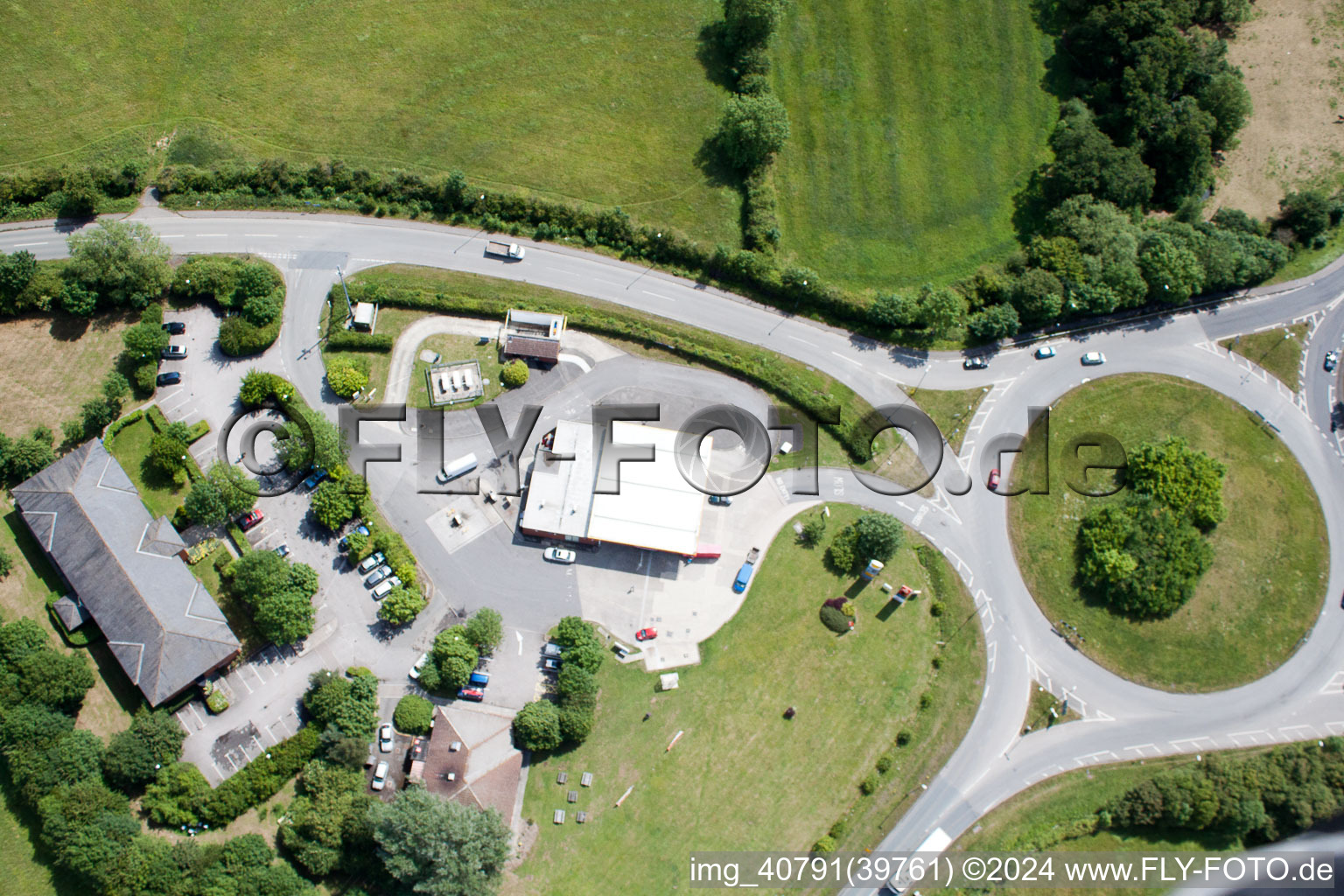 Refueling and breakfast break at Eastington in Eastington in the state England, Great Britain