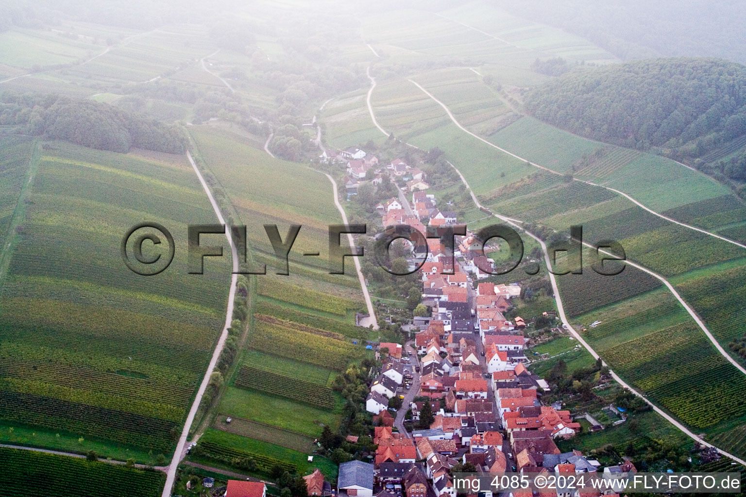 Ranschbach in the state Rhineland-Palatinate, Germany viewn from the air