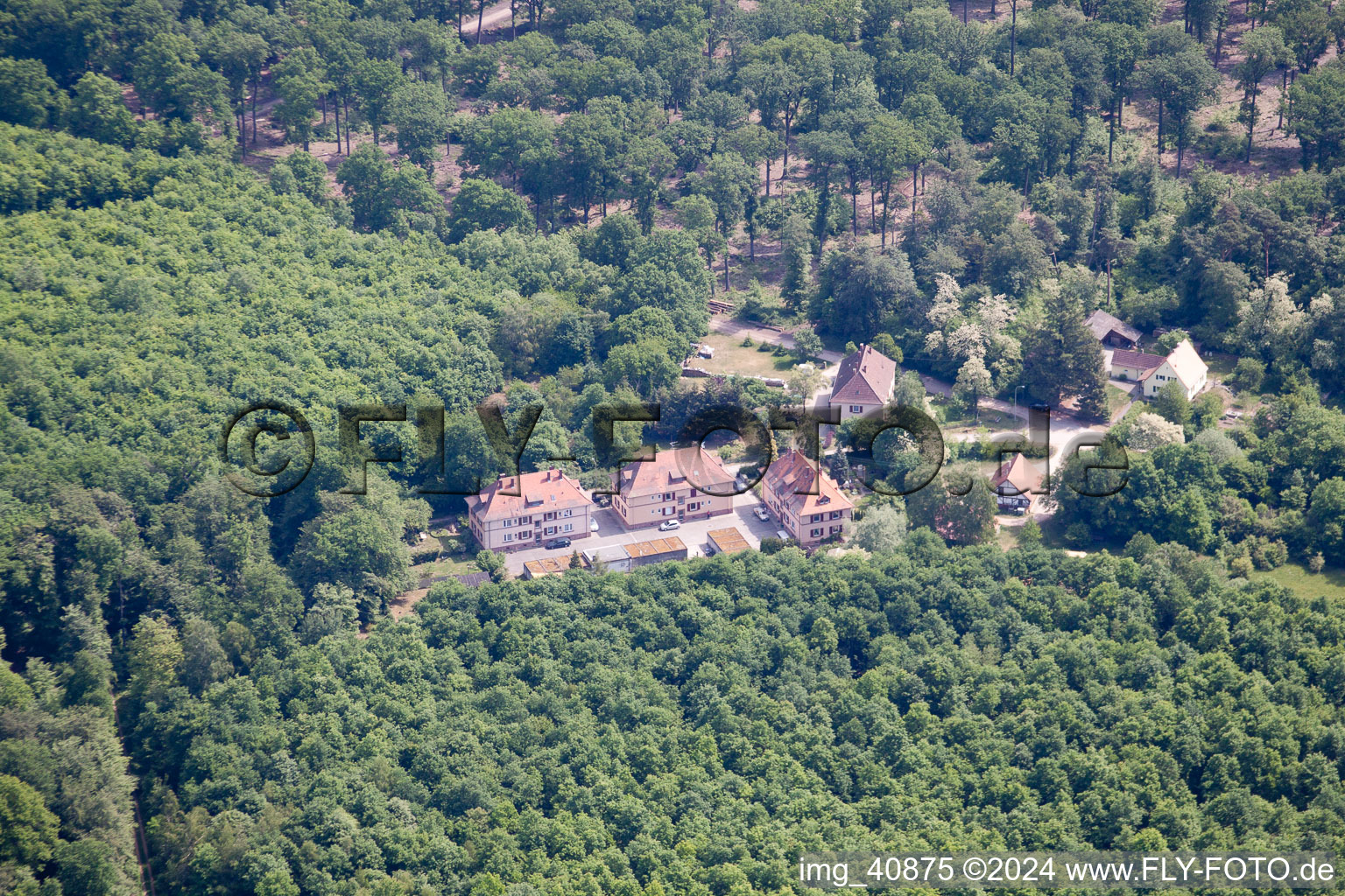 Aerial view of (Palatinate), Seufzerallee 4 in Scheibenhardt in the state Rhineland-Palatinate, Germany