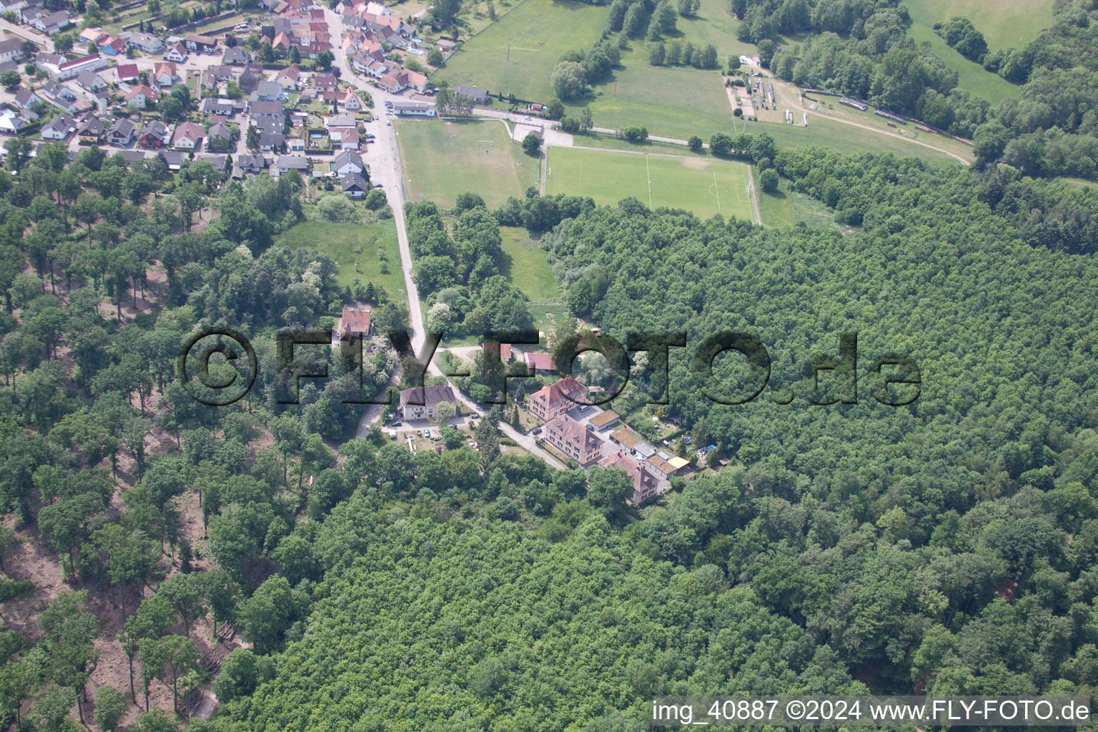 (Palatinate), Seufzerallee 4 in Scheibenhardt in the state Rhineland-Palatinate, Germany seen from above