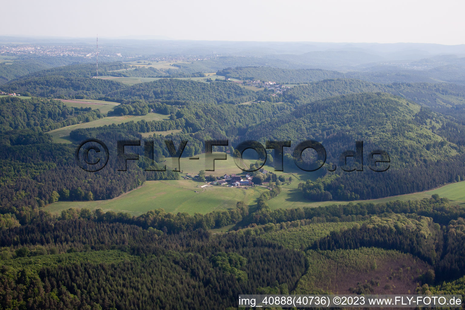 Aerial photograpy of Ransbrunnerhof in Eppenbrunn in the state Rhineland-Palatinate, Germany