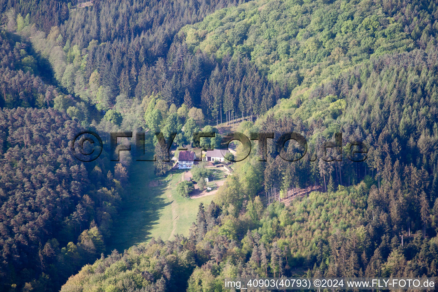 Eppenbrunn in the state Rhineland-Palatinate, Germany seen from above