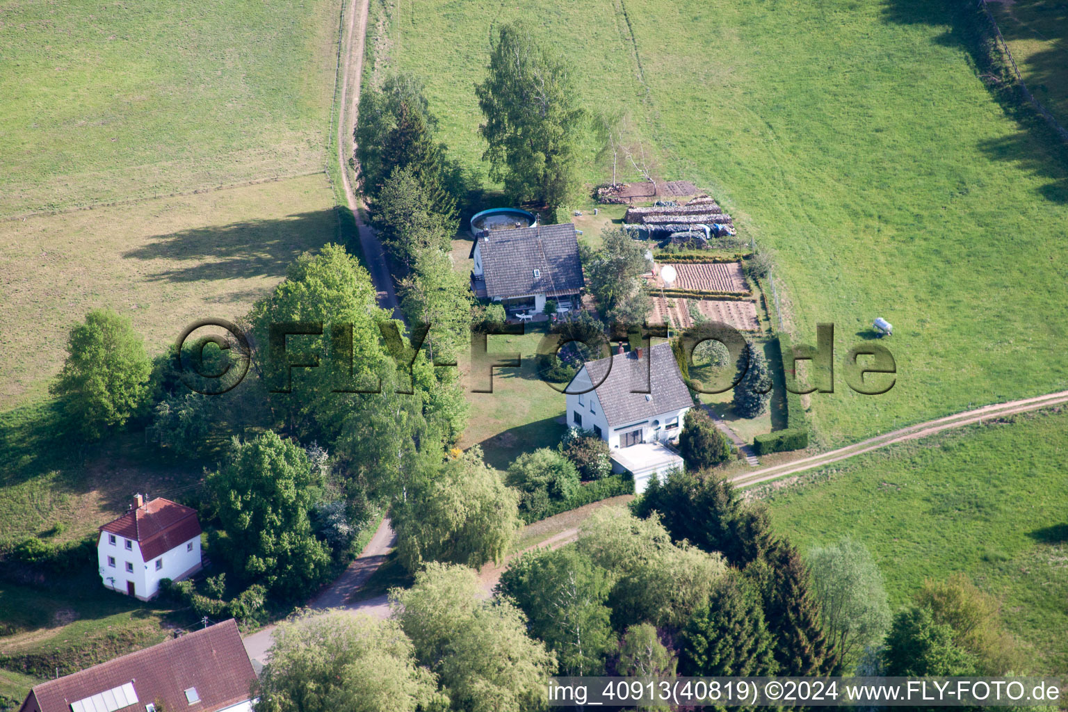 Ransbrunnerhof in Eppenbrunn in the state Rhineland-Palatinate, Germany out of the air