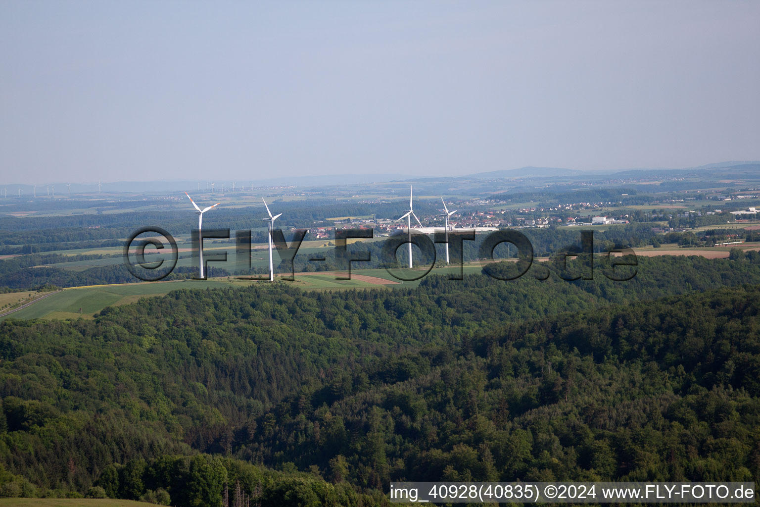 Vinningen in the state Rhineland-Palatinate, Germany seen from above