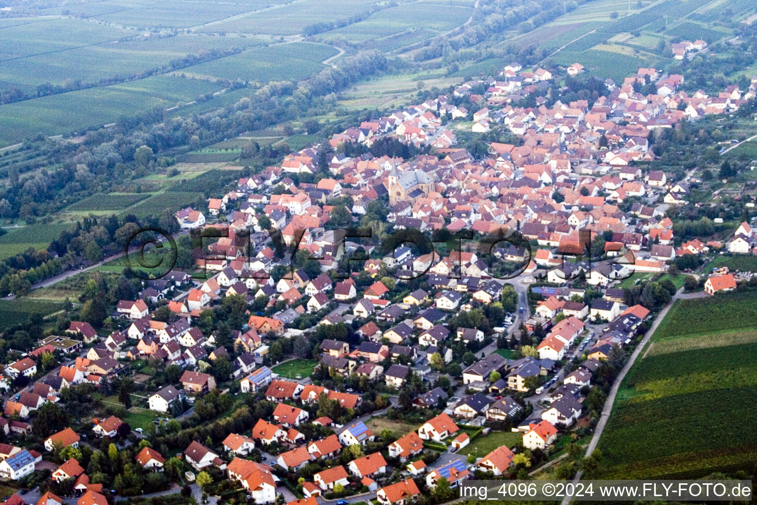 Aerial view of District Arzheim in Landau in der Pfalz in the state Rhineland-Palatinate, Germany