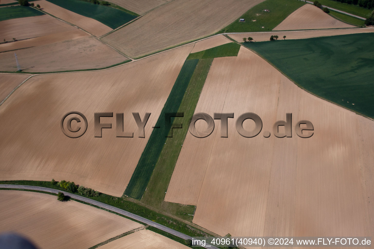 Aerial photograpy of UL-Platz in Salmbach in the state Bas-Rhin, France