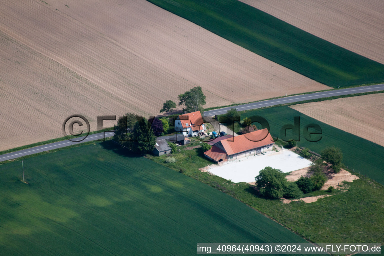 Aerial photograpy of Salmbach in the state Bas-Rhin, France