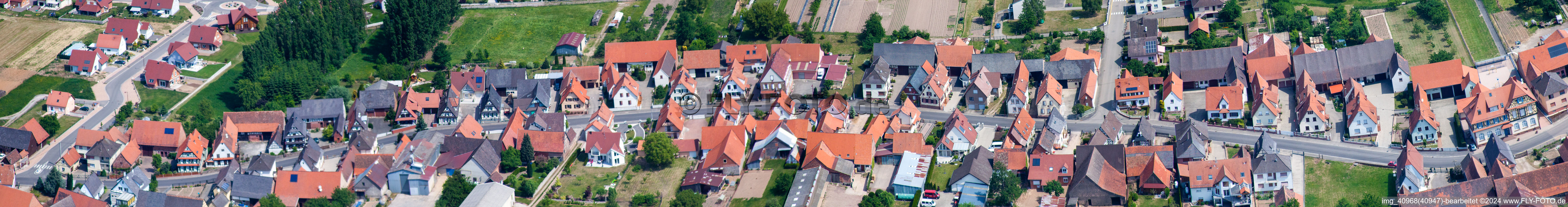 Panorama in Schleithal in the state Bas-Rhin, France