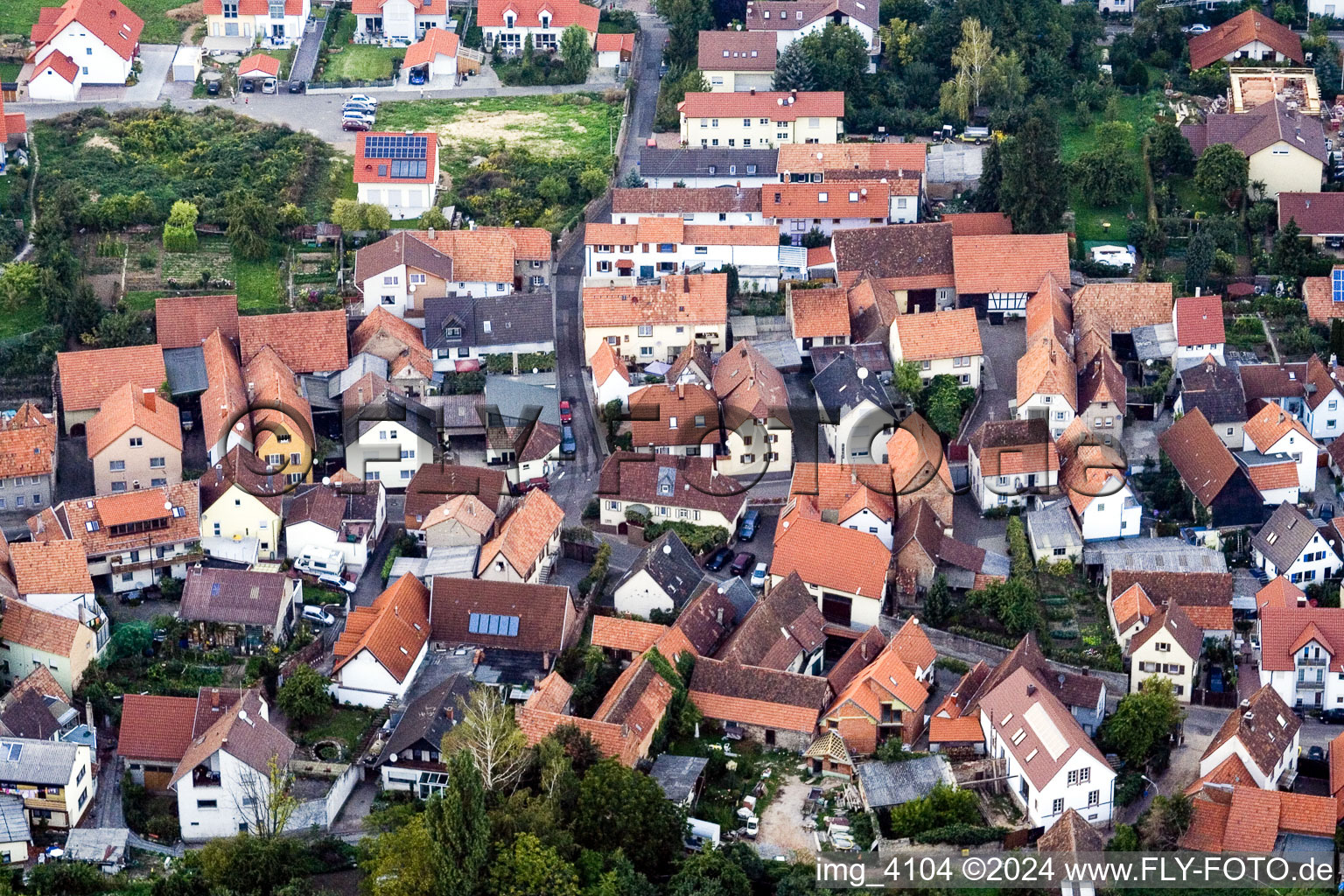 District Arzheim in Landau in der Pfalz in the state Rhineland-Palatinate, Germany from above