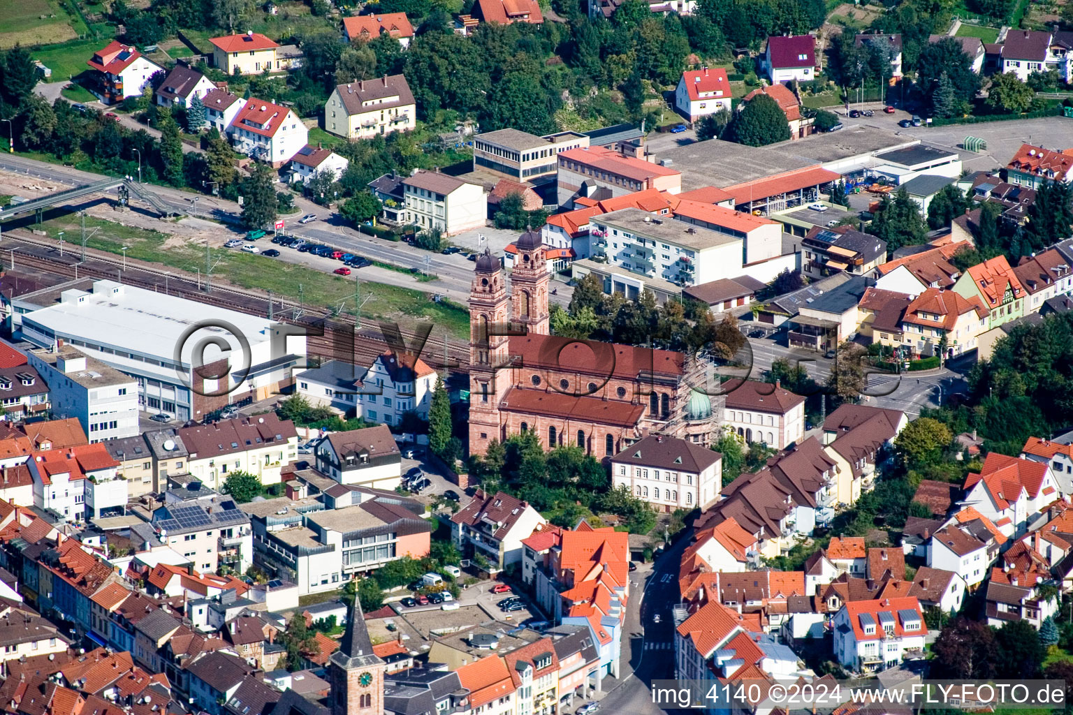 Church building of  Nepomuk in the village of in Eberbach in the state Baden-Wurttemberg