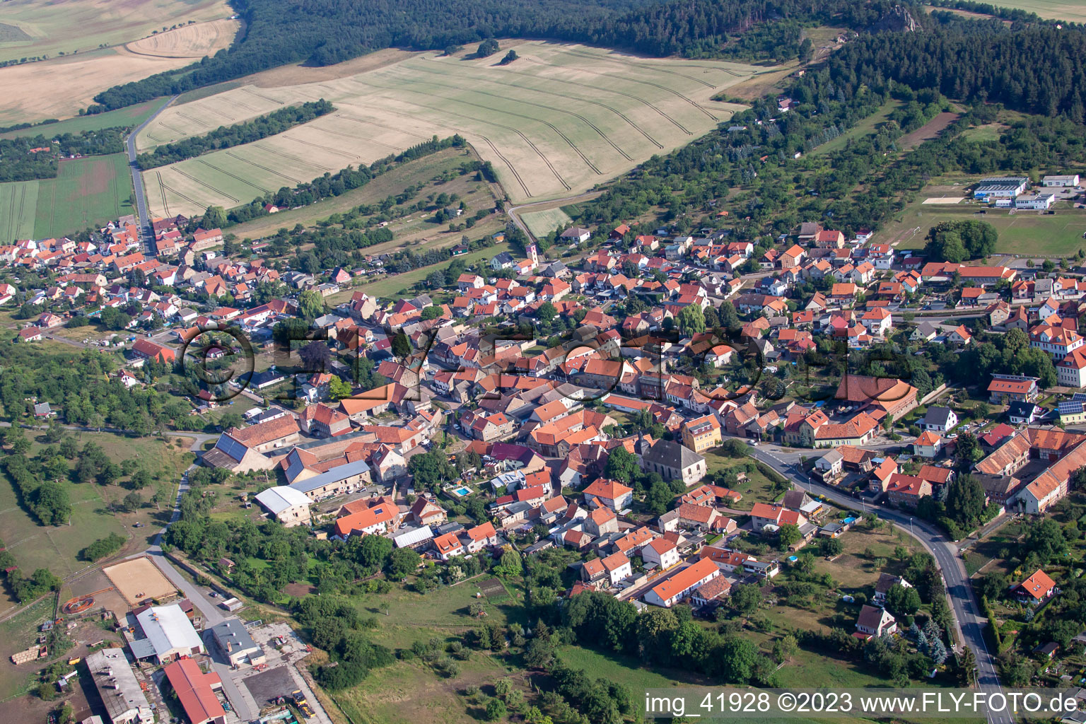 Aerial photograpy of District Timmenrode in Blankenburg in the state Saxony-Anhalt, Germany