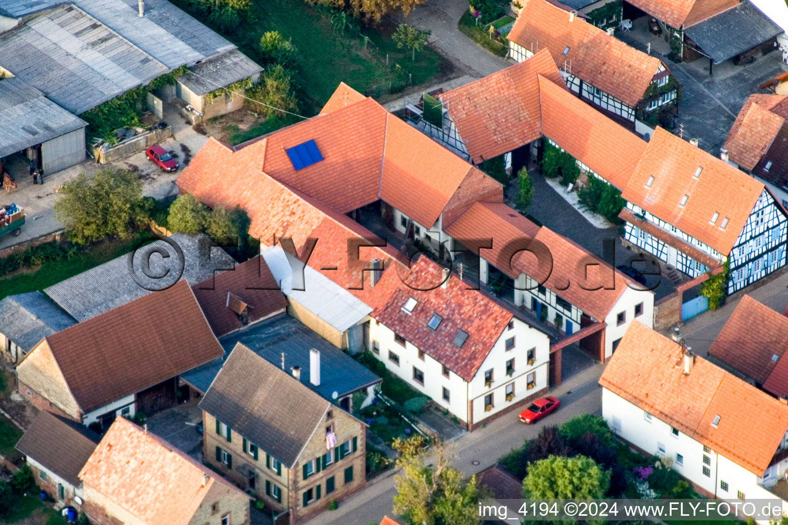 Drone image of Vollmersweiler in the state Rhineland-Palatinate, Germany