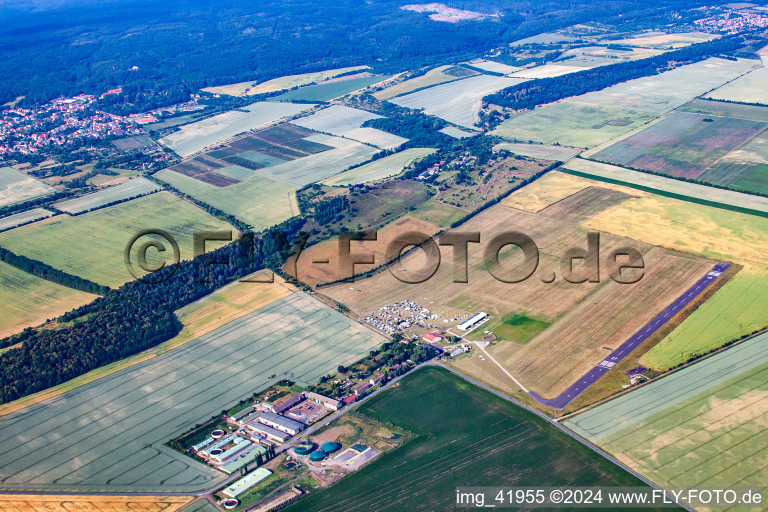 Airport Ballenstedt/Quedlinburg in the district Asmusstedt in Ballenstedt in the state Saxony-Anhalt, Germany