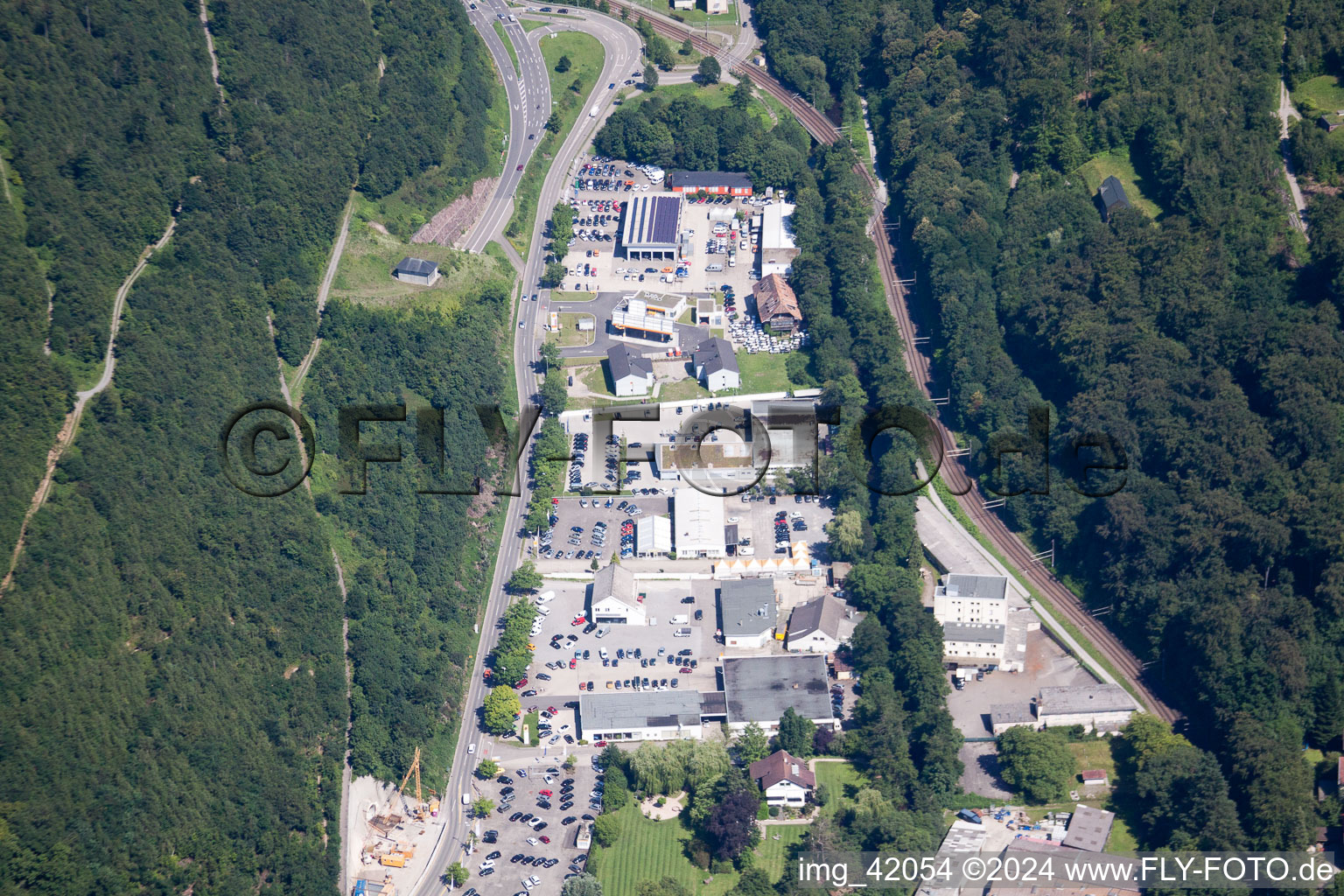 Pforzheimer Straße in Ettlingen in the state Baden-Wuerttemberg, Germany