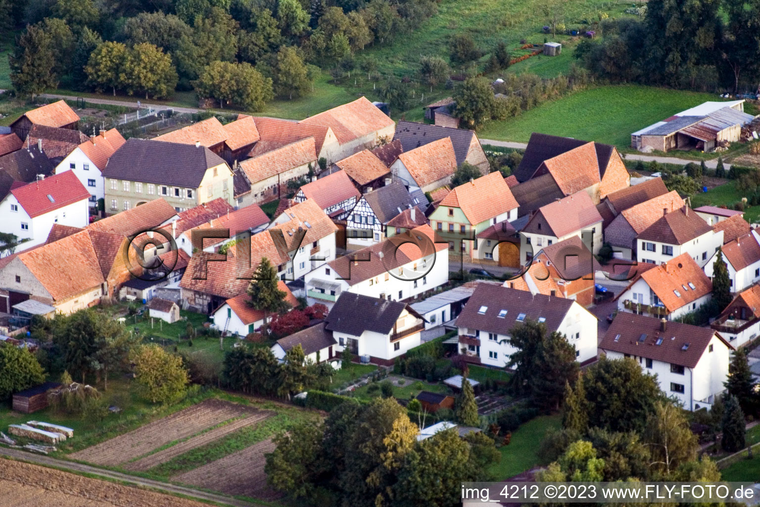 Saarstr in Kandel in the state Rhineland-Palatinate, Germany out of the air