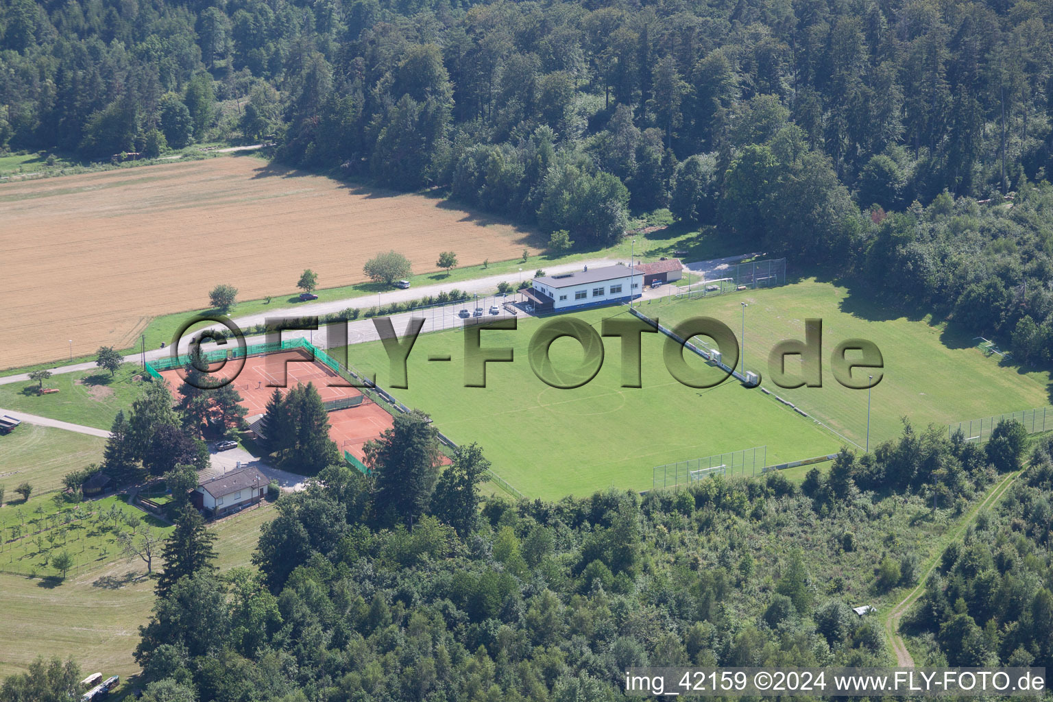 District Langenalb in Straubenhardt in the state Baden-Wuerttemberg, Germany seen from above