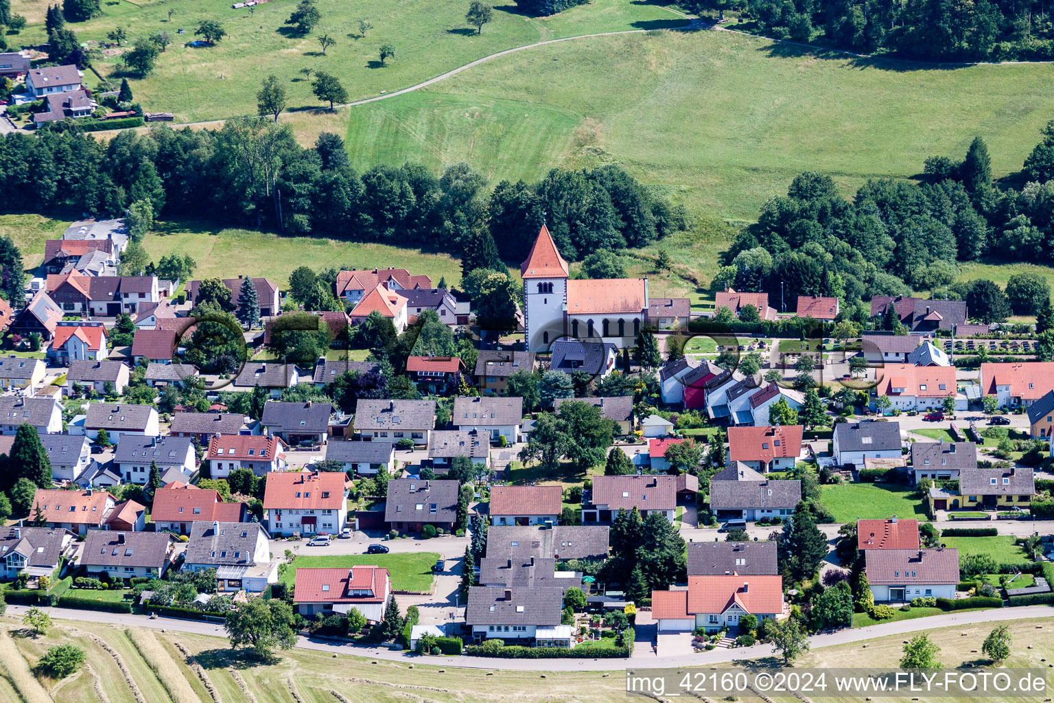 Church building in the village of in the district Langenalb in Straubenhardt in the state Baden-Wurttemberg, Germany