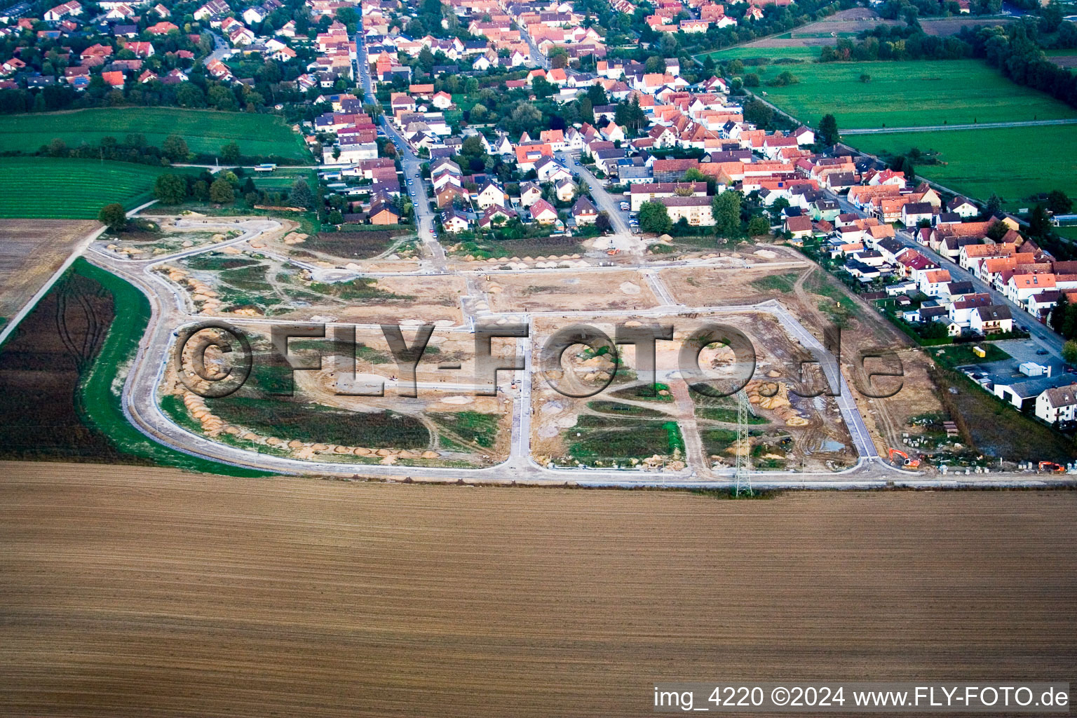 Aerial photograpy of Mountain trail in Kandel in the state Rhineland-Palatinate, Germany