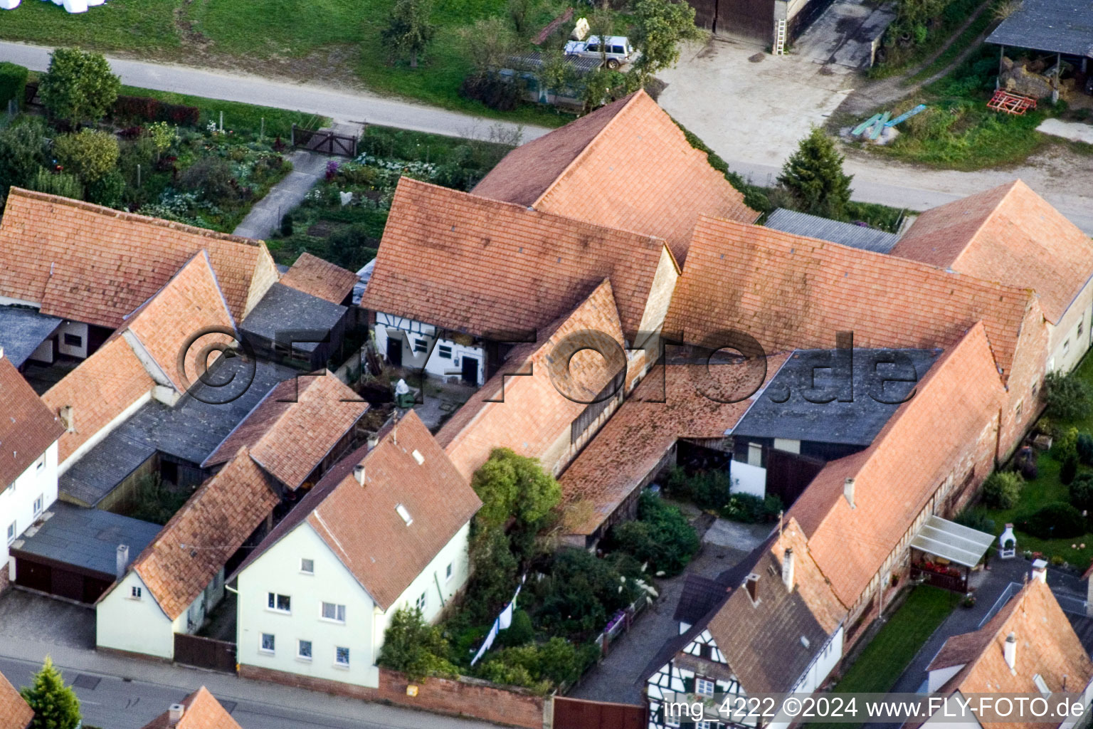 Drone image of Saarstr in Kandel in the state Rhineland-Palatinate, Germany