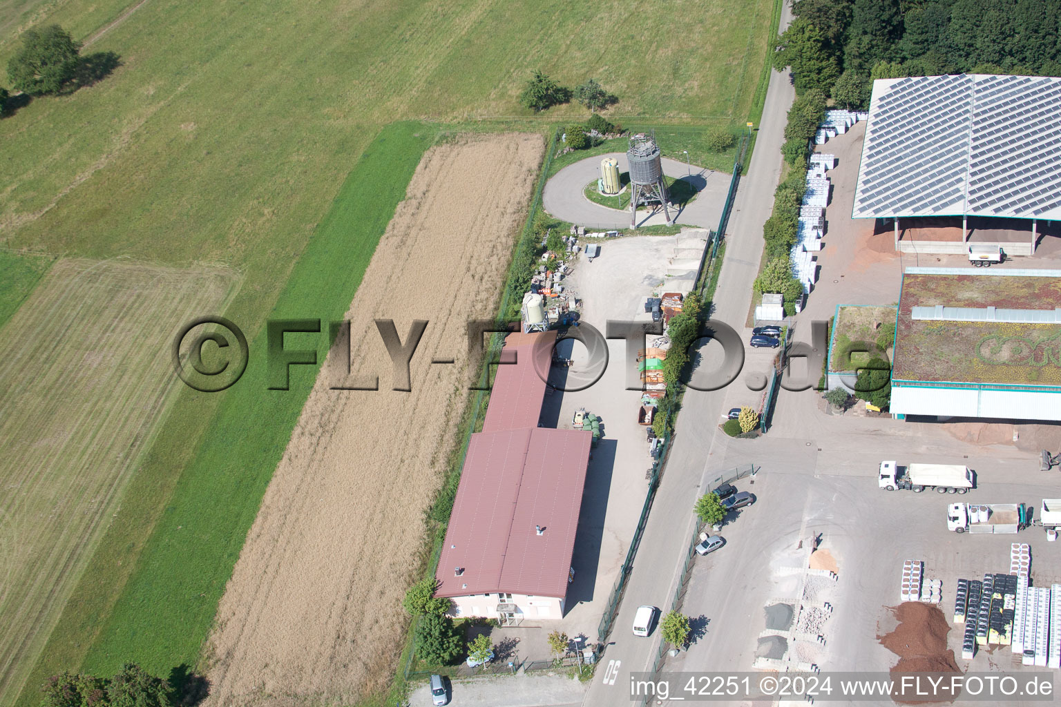 Oblique view of Corthum – Erdenwerk Forst Humus GmbH Im Schwarzenbusch 8, Marxzell-Pfaffenrot in the district Pfaffenrot in Marxzell in the state Baden-Wuerttemberg, Germany