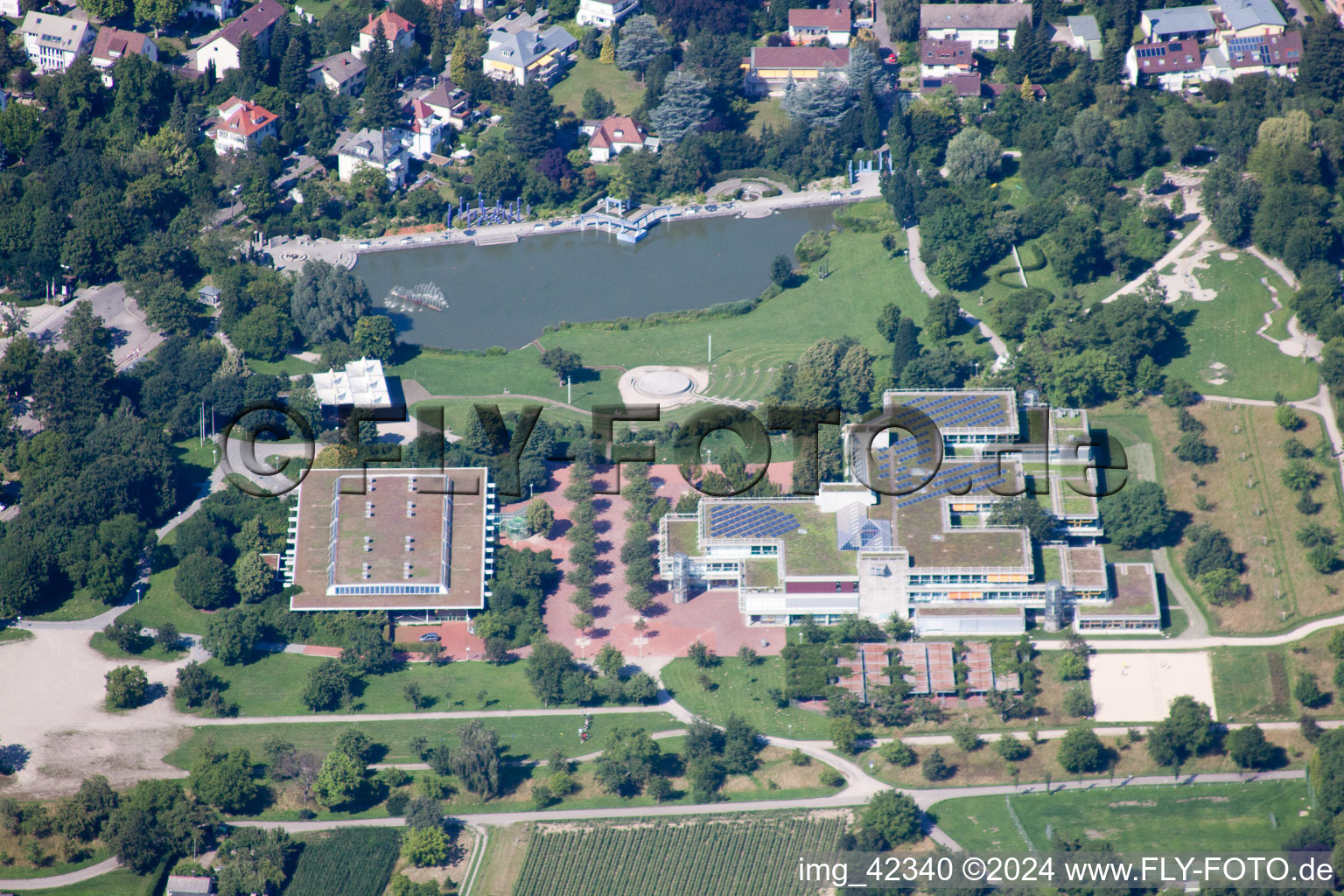 Albert Magnus Gymnasium at Horbachpark in Ettlingen in the state Baden-Wuerttemberg, Germany