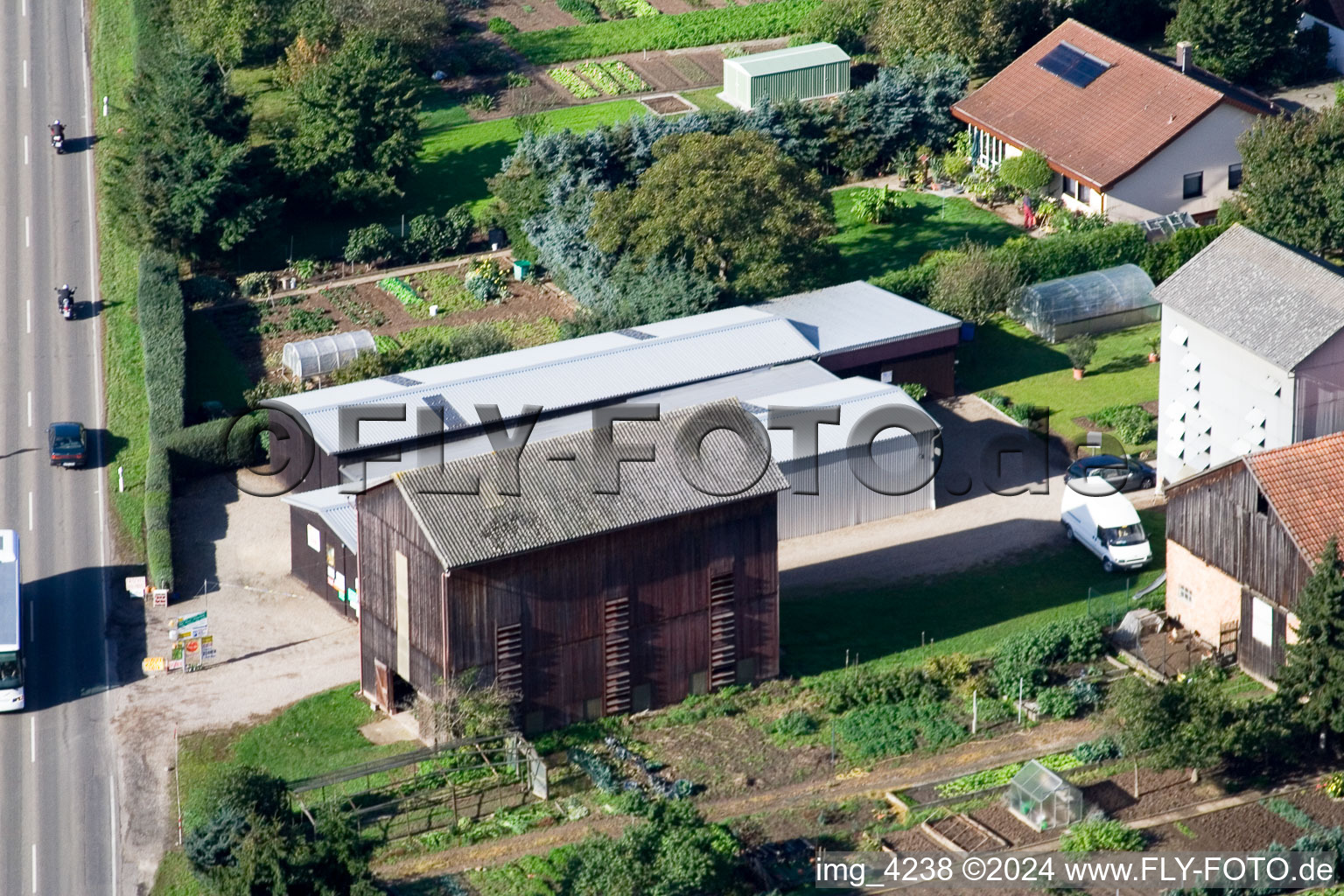 Brehmstr in the district Minderslachen in Kandel in the state Rhineland-Palatinate, Germany out of the air