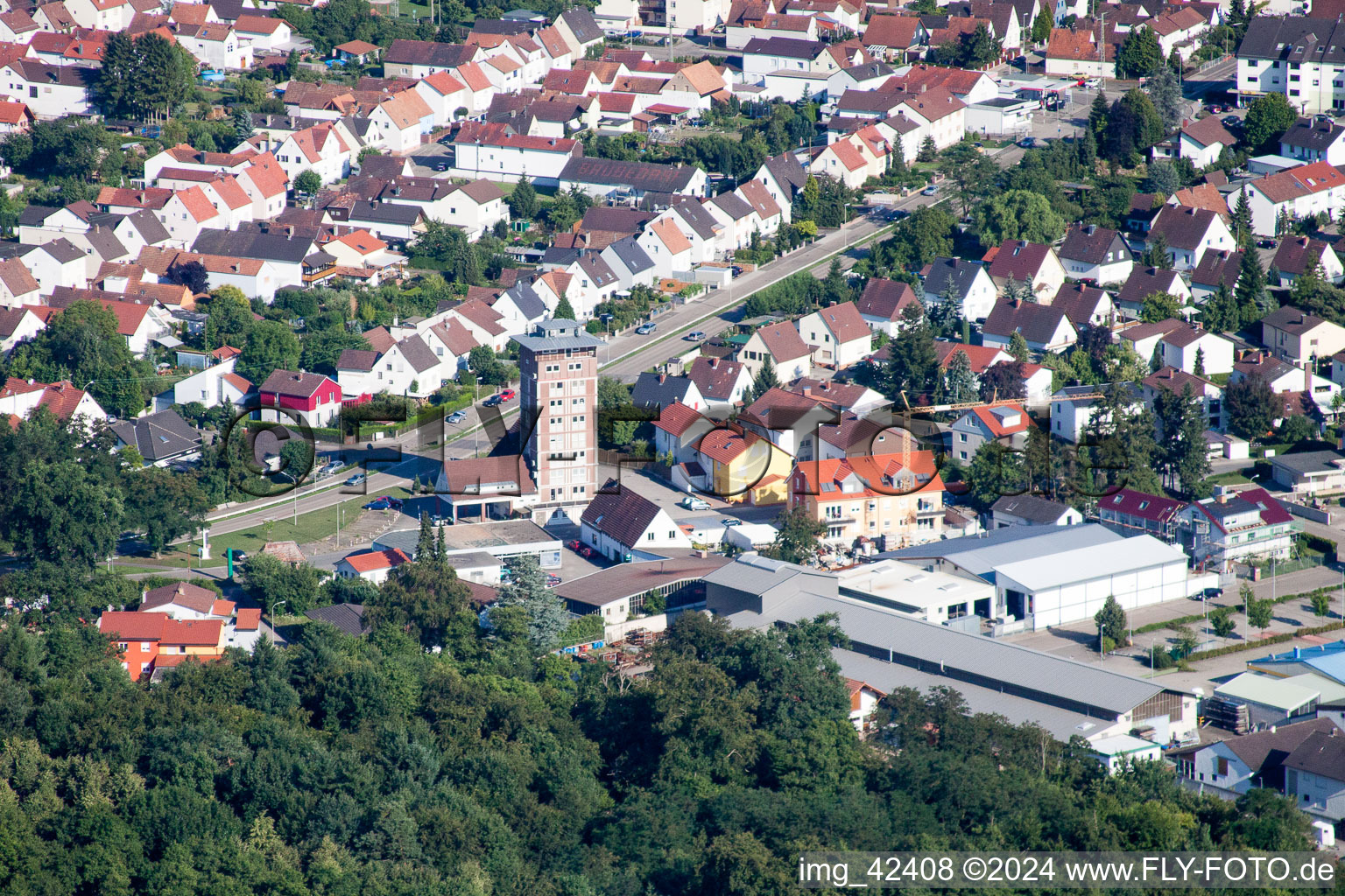 High-rise building Ludovici in Jockgrim in the state Rhineland-Palatinate, Germany