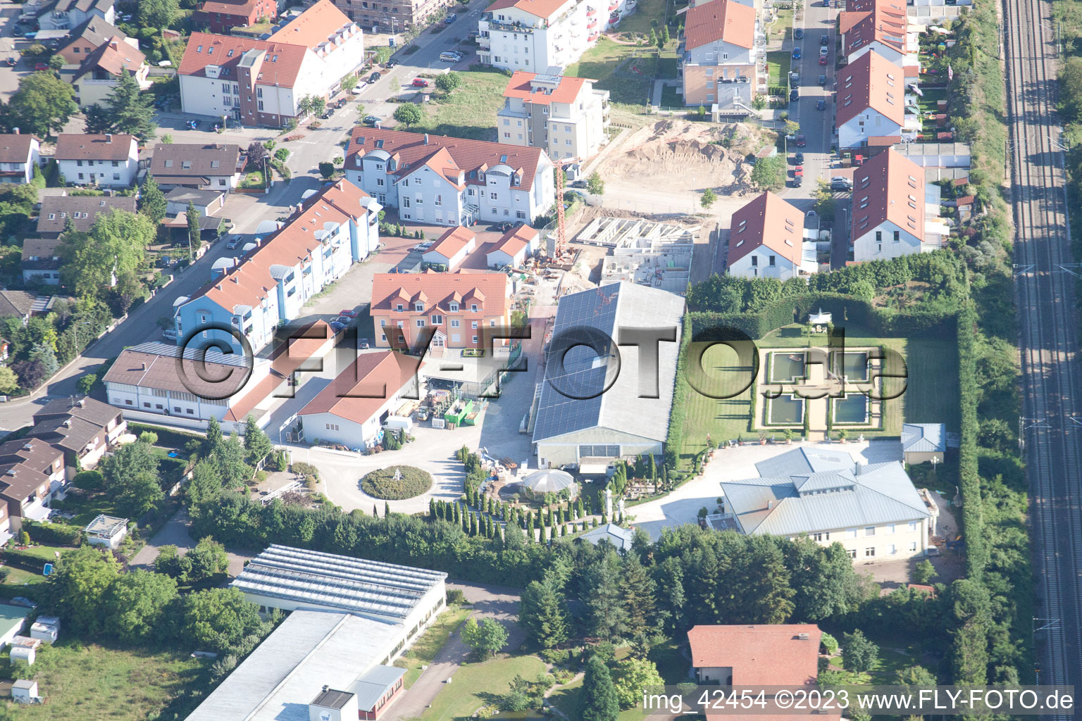 Jockgrim in the state Rhineland-Palatinate, Germany out of the air