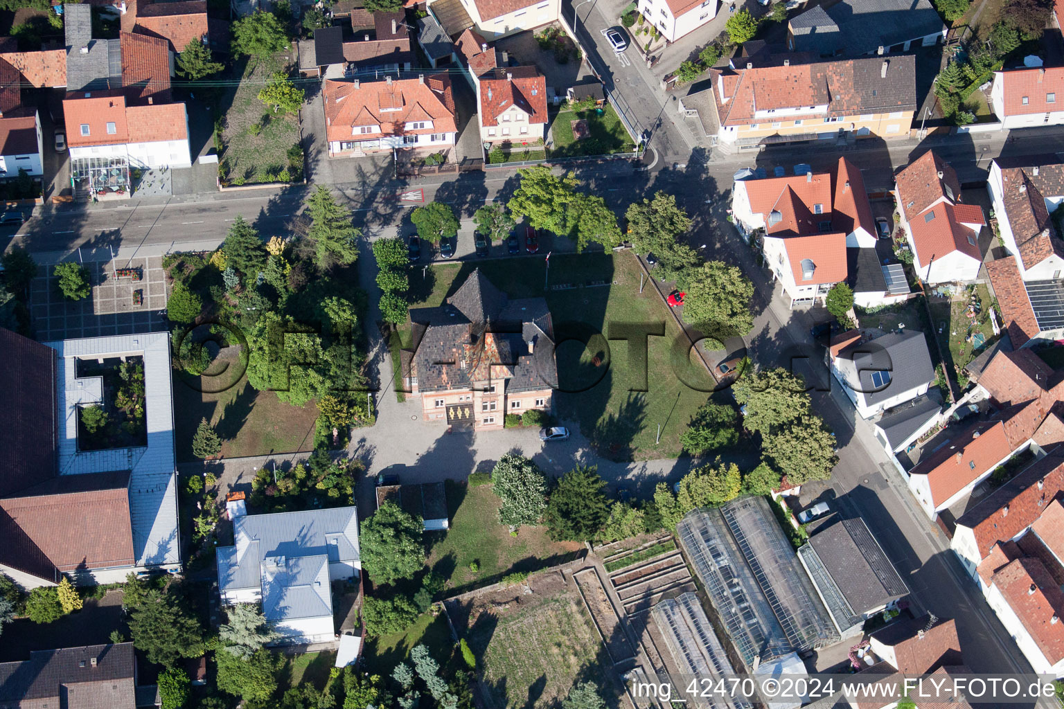 Oblique view of City hall in Jockgrim in the state Rhineland-Palatinate, Germany