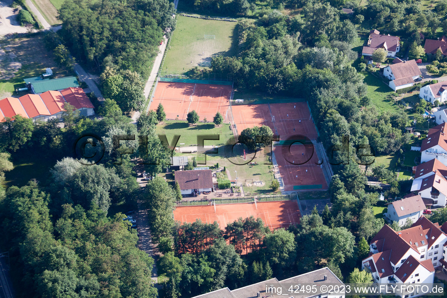 Tennis in Jockgrim in the state Rhineland-Palatinate, Germany