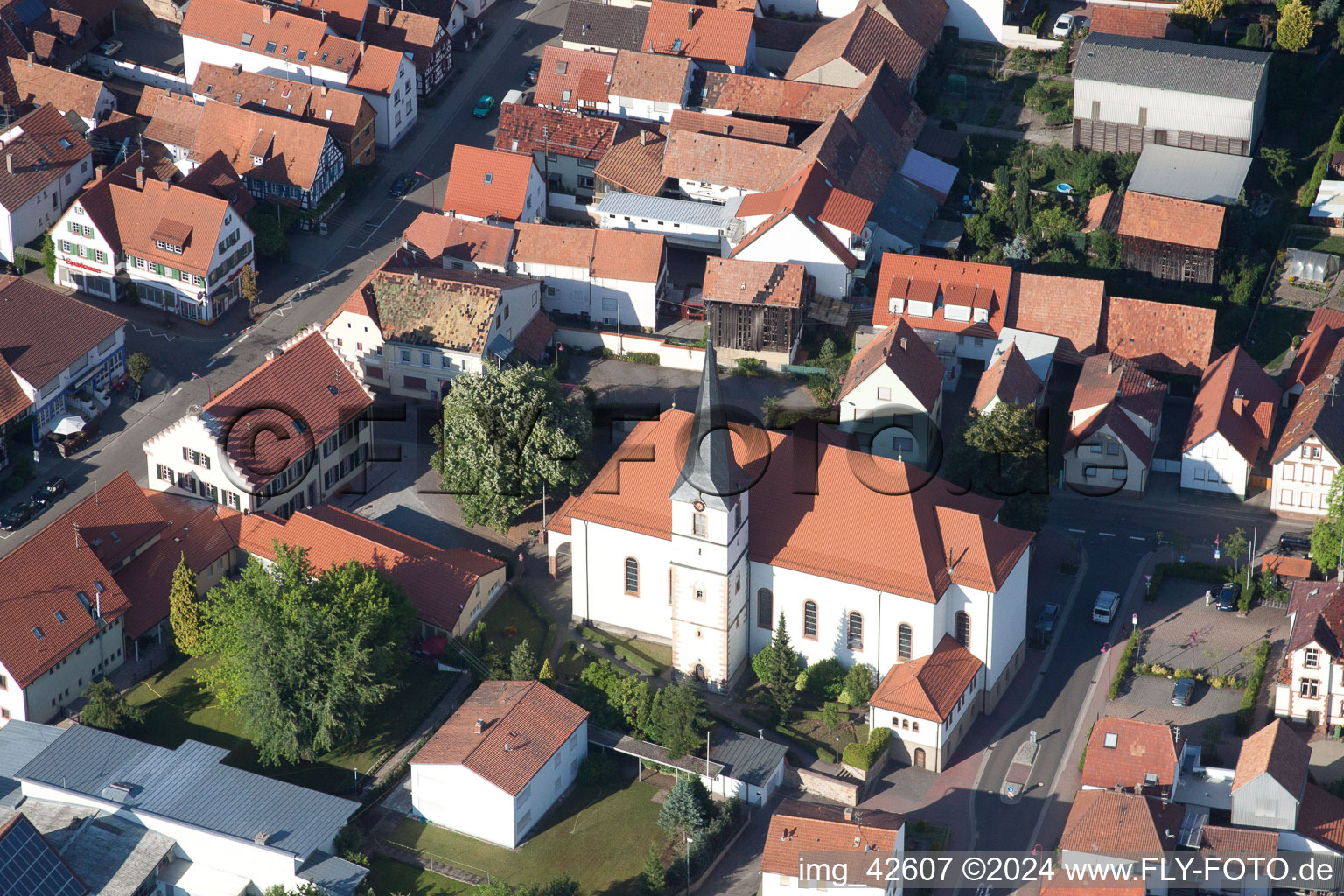 Hatzenbühl in the state Rhineland-Palatinate, Germany from the drone perspective