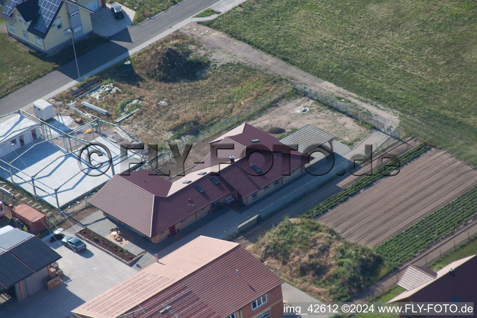 Hatzenbühl in the state Rhineland-Palatinate, Germany seen from a drone