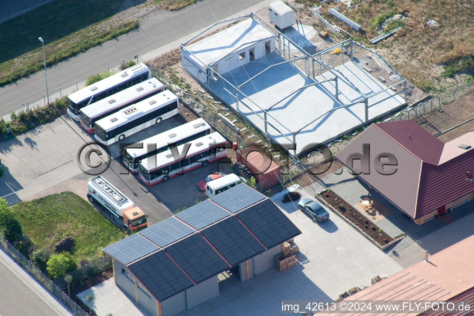 Aerial view of Hatzenbühl in the state Rhineland-Palatinate, Germany