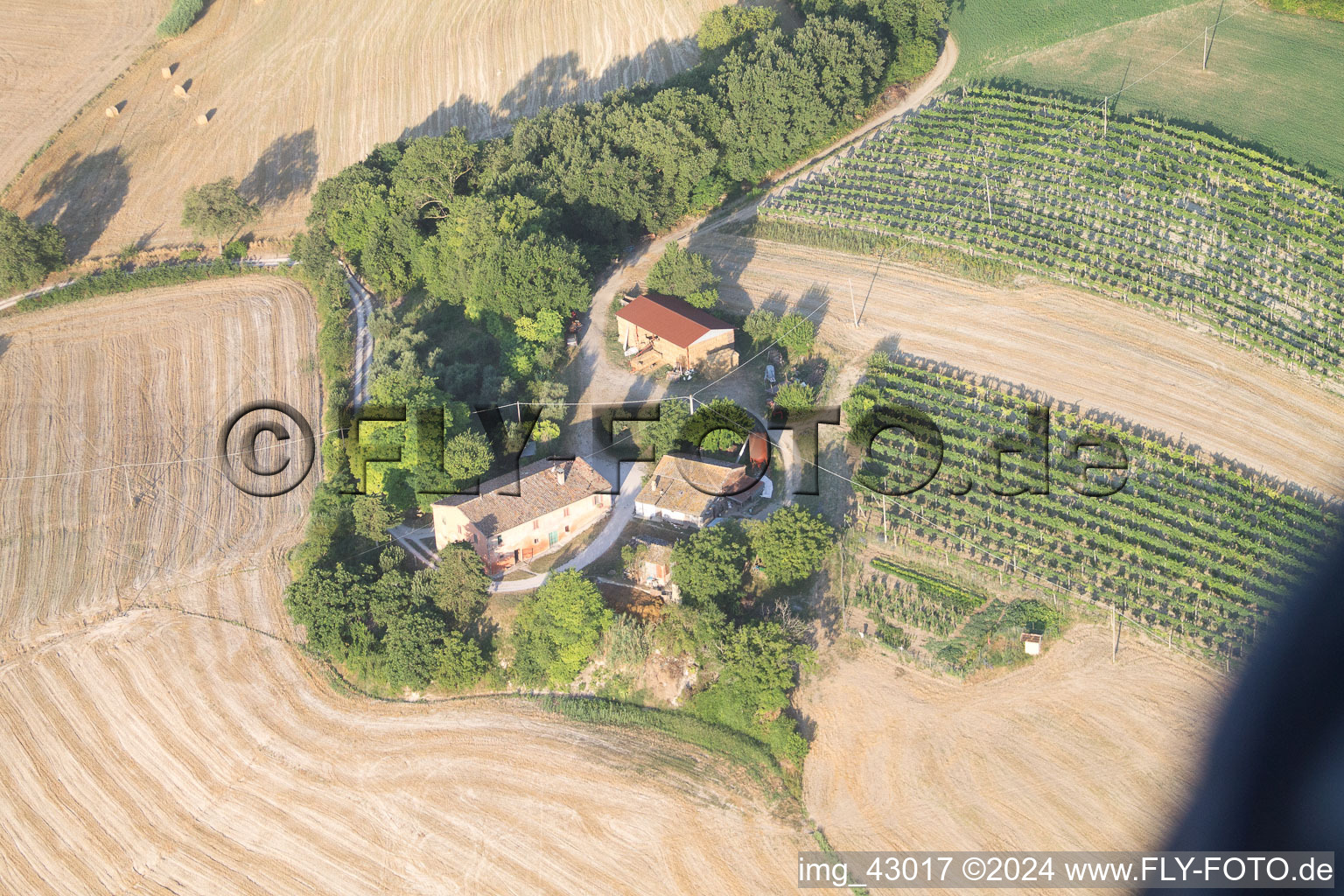 Oblique view of Isola di Fano in the state The Marches, Italy