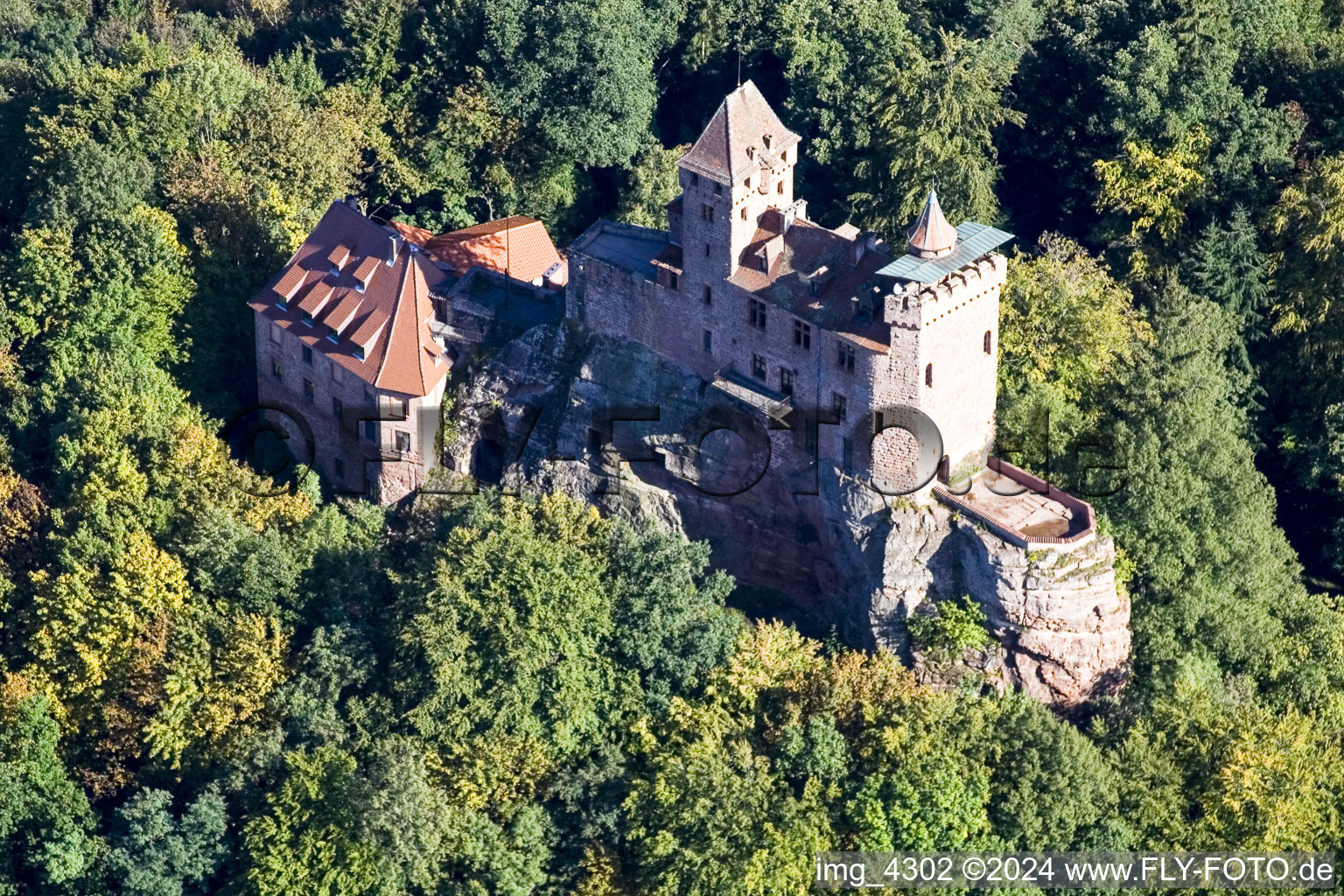 Castle of the fortress Burg Berwartstein in Erlenbach bei Dahn in the state Rhineland-Palatinate