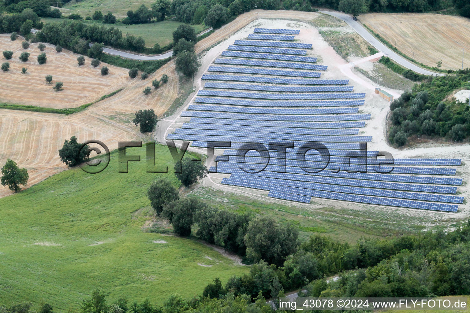 Cartoceto in the state The Marches, Italy out of the air