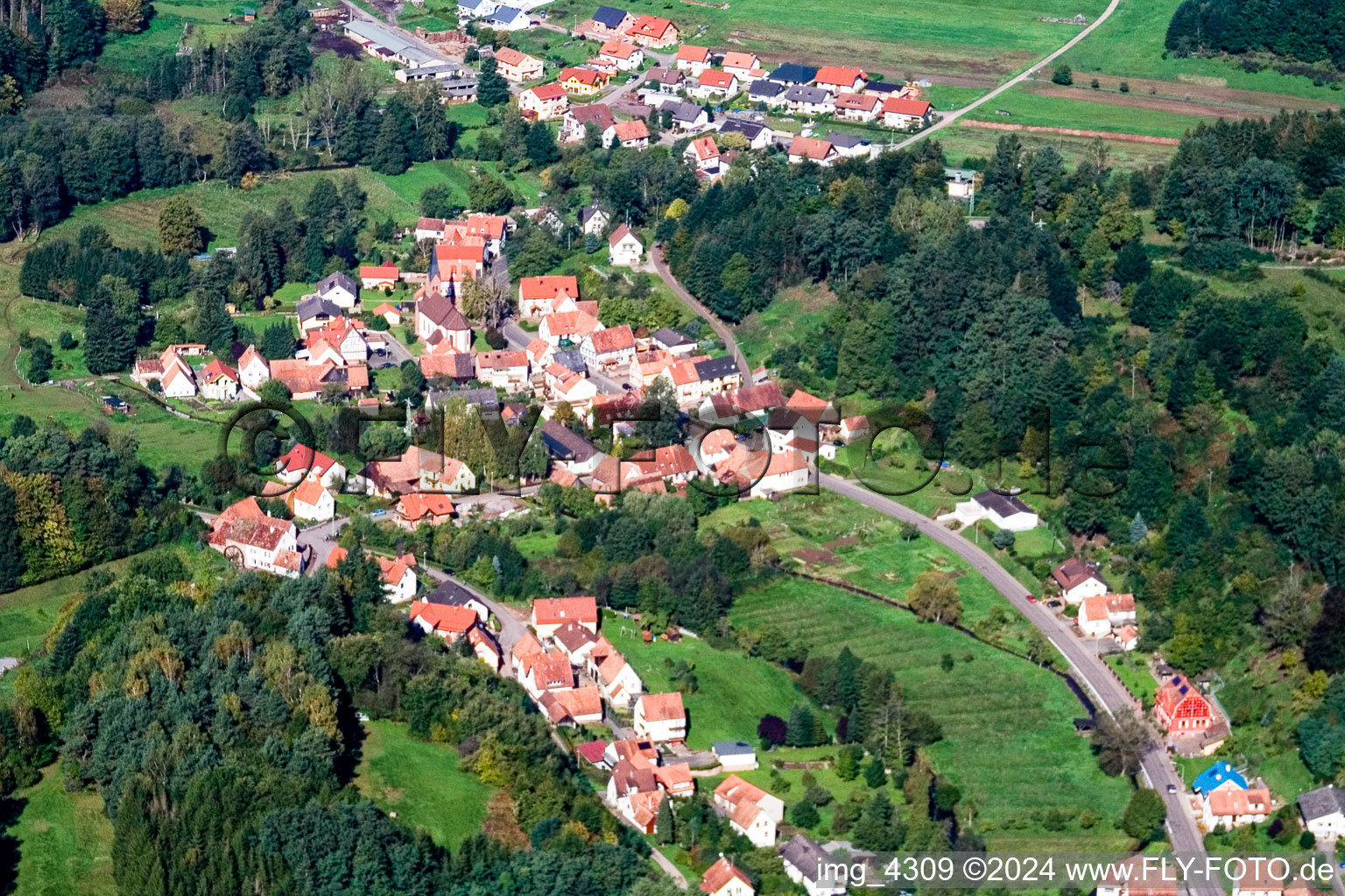 Village view in Bobenthal in the state Rhineland-Palatinate, Germany