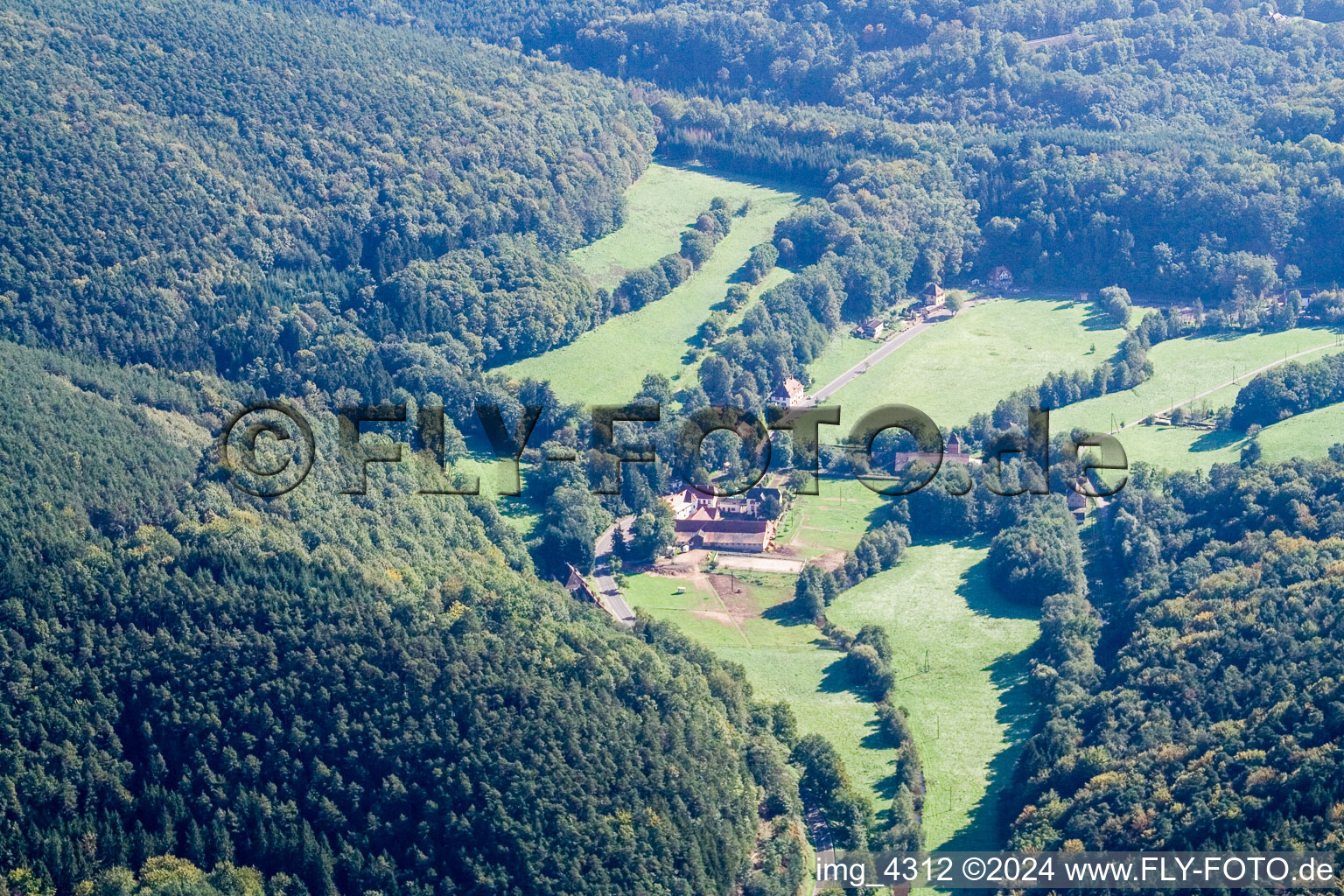 Sankt Germannshof in the state Rhineland-Palatinate, Germany out of the air