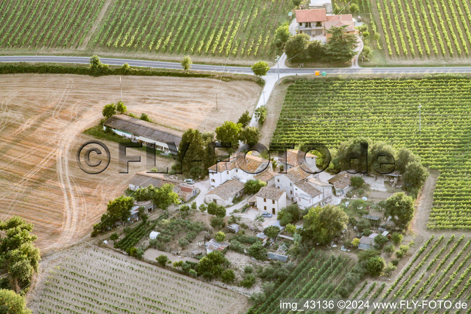 Isola di Fano in the state The Marches, Italy viewn from the air