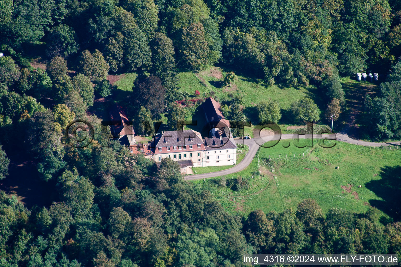 (near Wissembourg), Chateau Langenberg in Weiler in the state Bas-Rhin, France