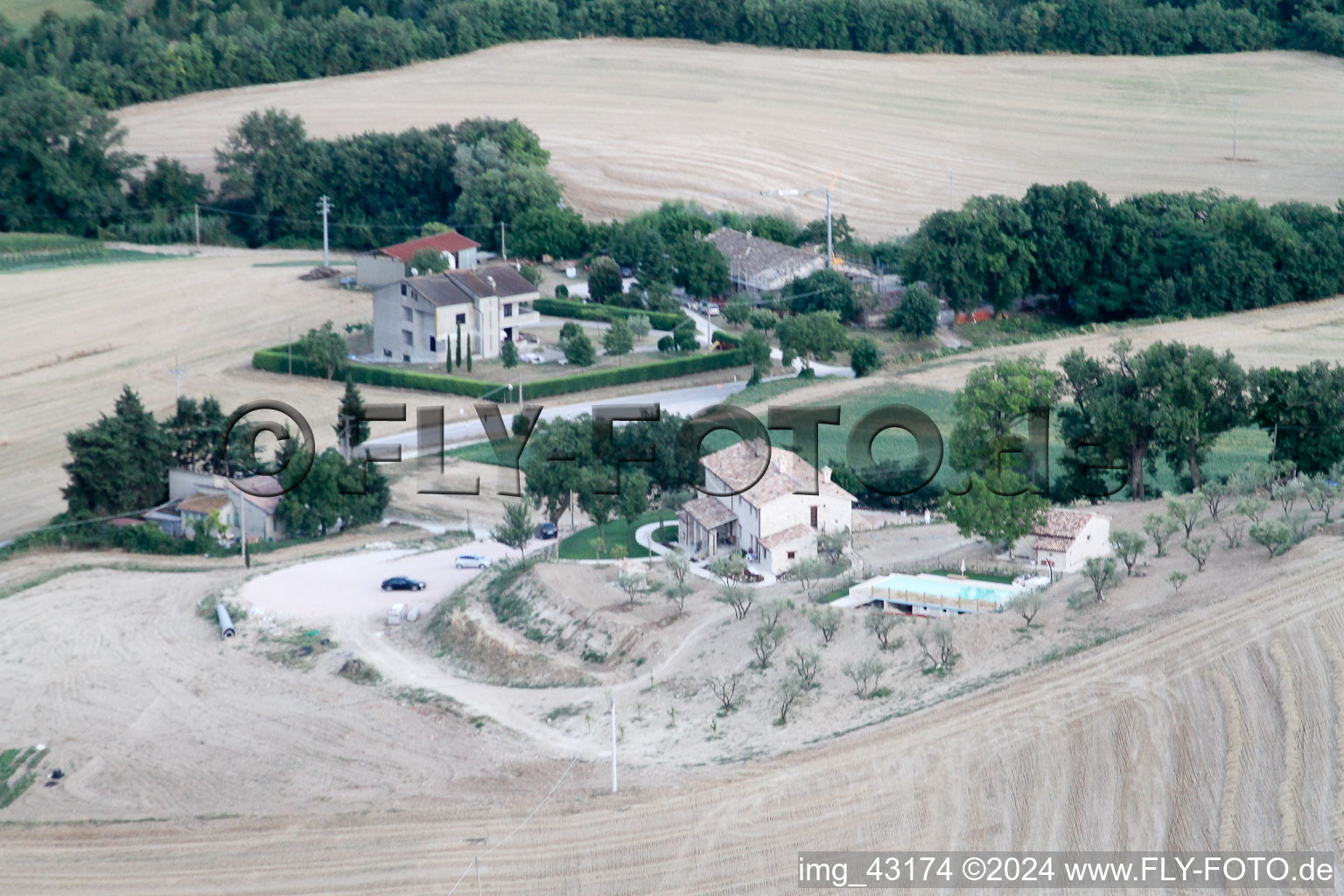 Drone image of San Martino dei Muri in the state The Marches, Italy