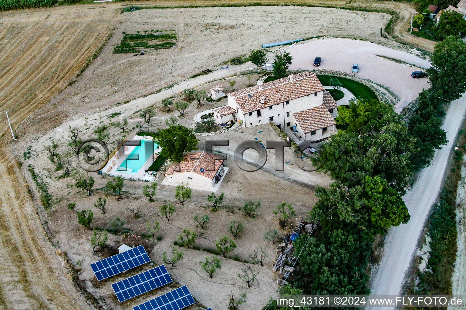 San Martino dei Muri in the state The Marches, Italy from the drone perspective