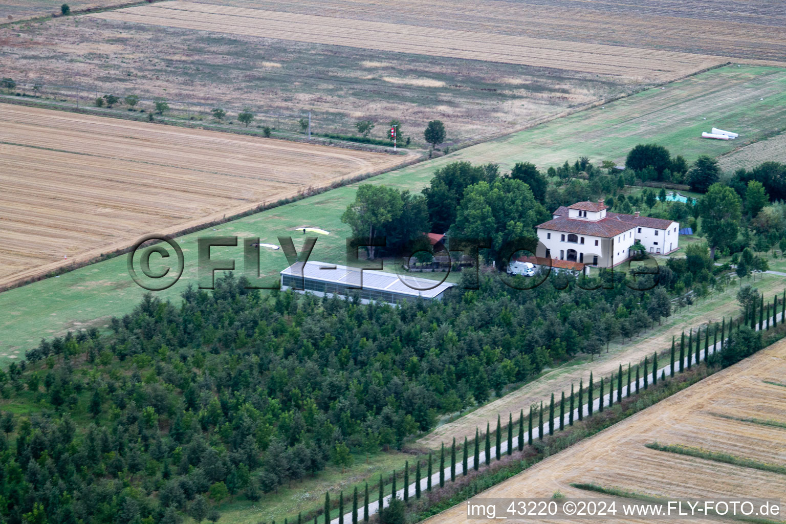 Aerial photograpy of Castroncello in the state Tuscany, Italy