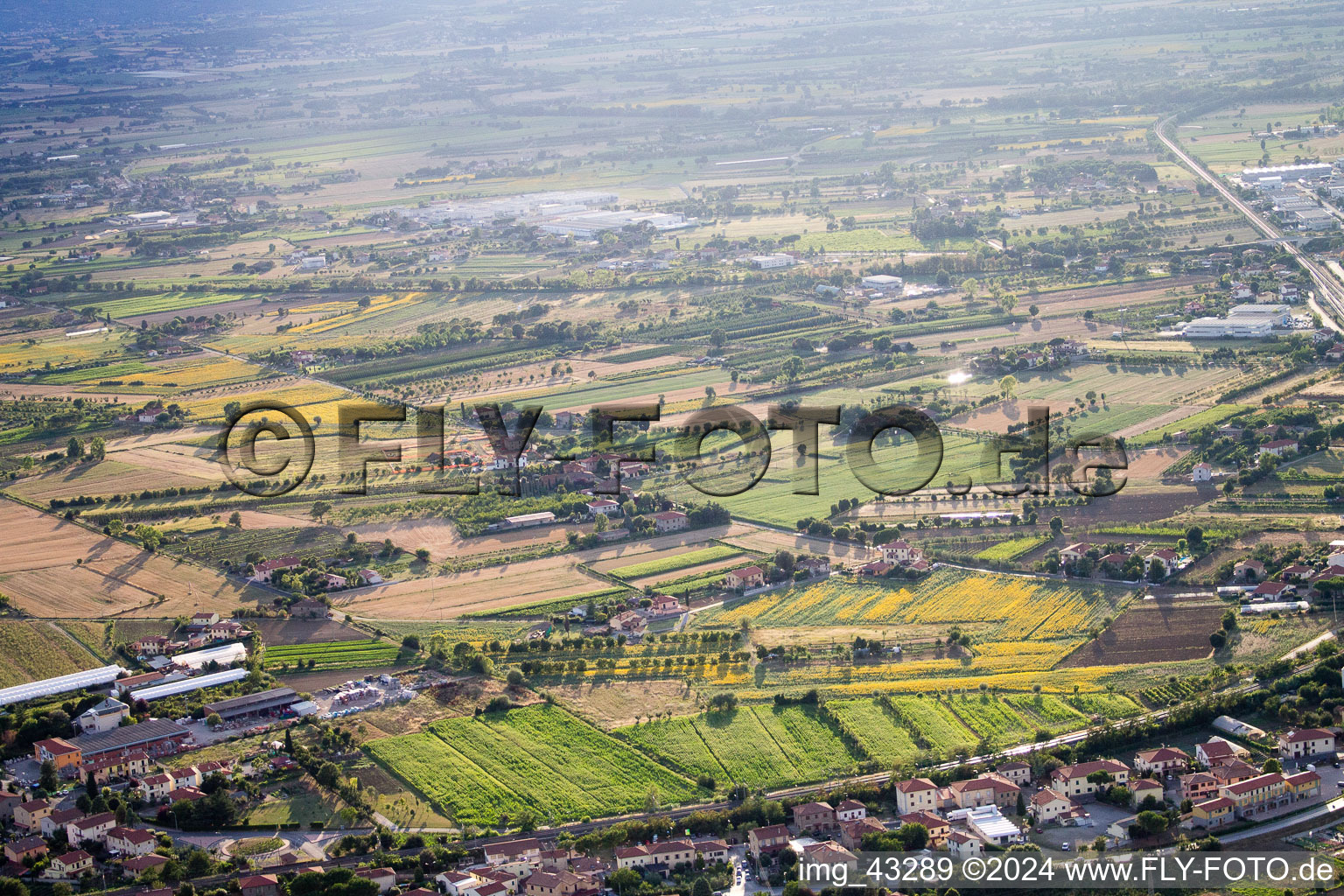 Poggiolo in the state Tuscany, Italy from above