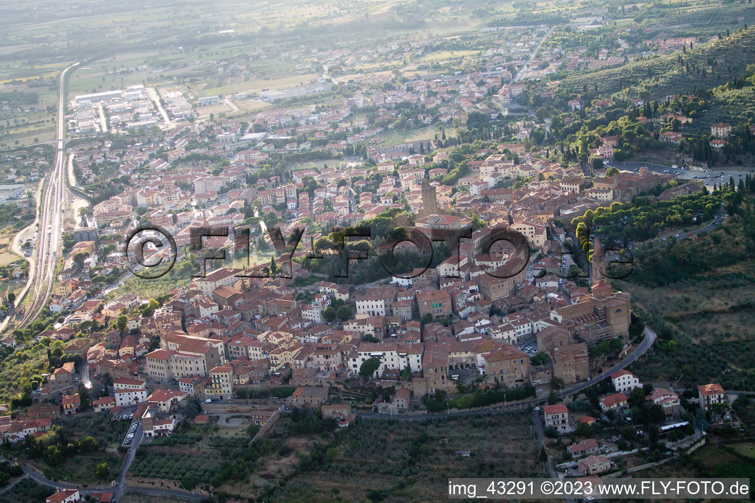 Poggiolo in the state Tuscany, Italy seen from above
