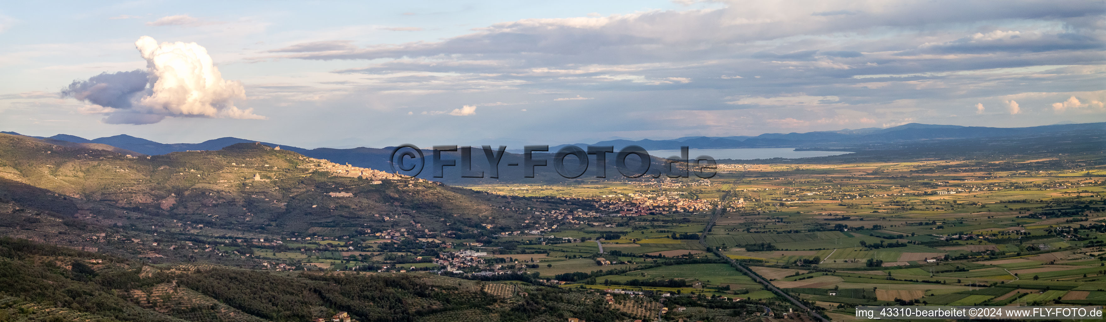 Panorama in Poggiolo in the state Tuscany, Italy