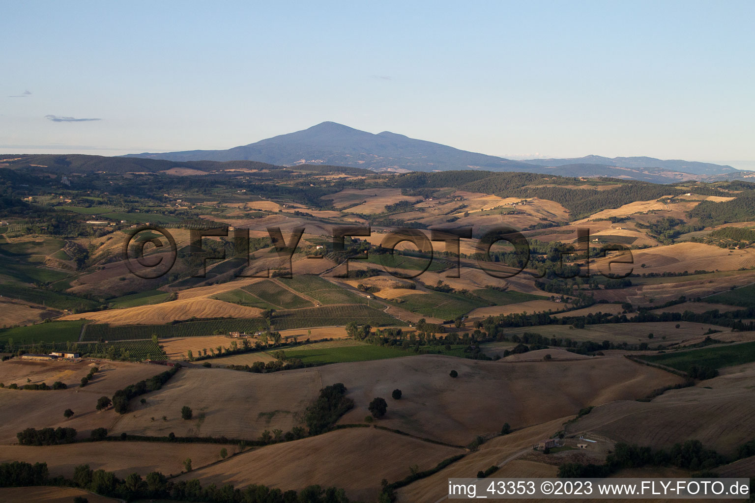 Aerial view of La Pievaccia in the state Tuscany, Italy