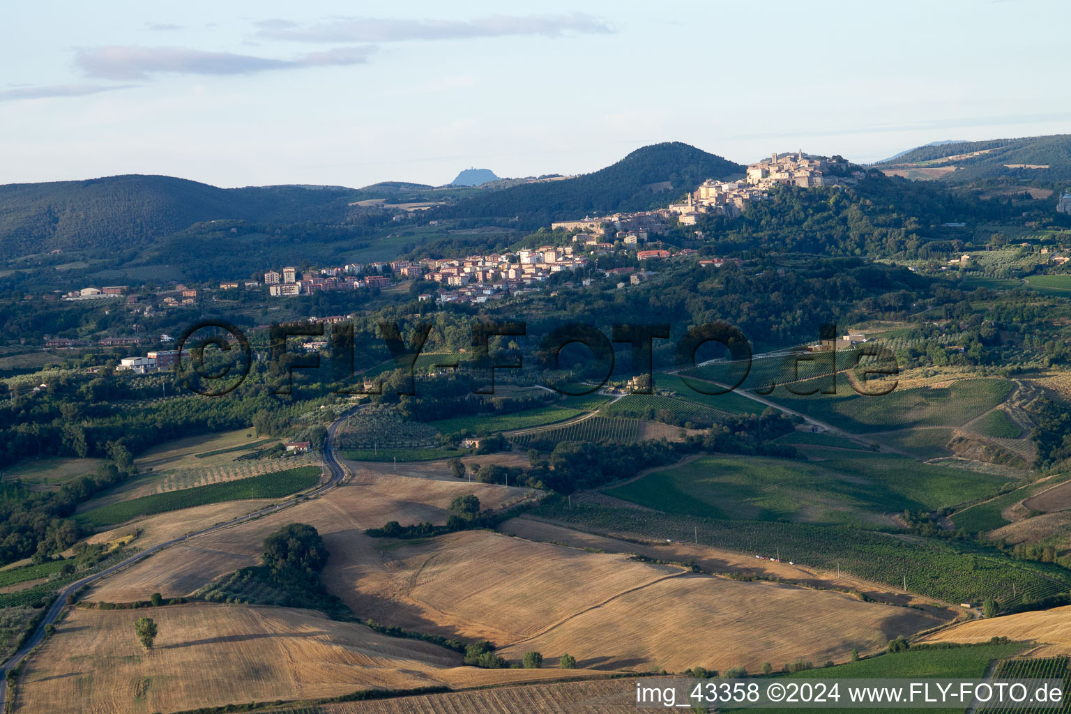 Aerial photograpy of La Pievaccia in the state Tuscany, Italy