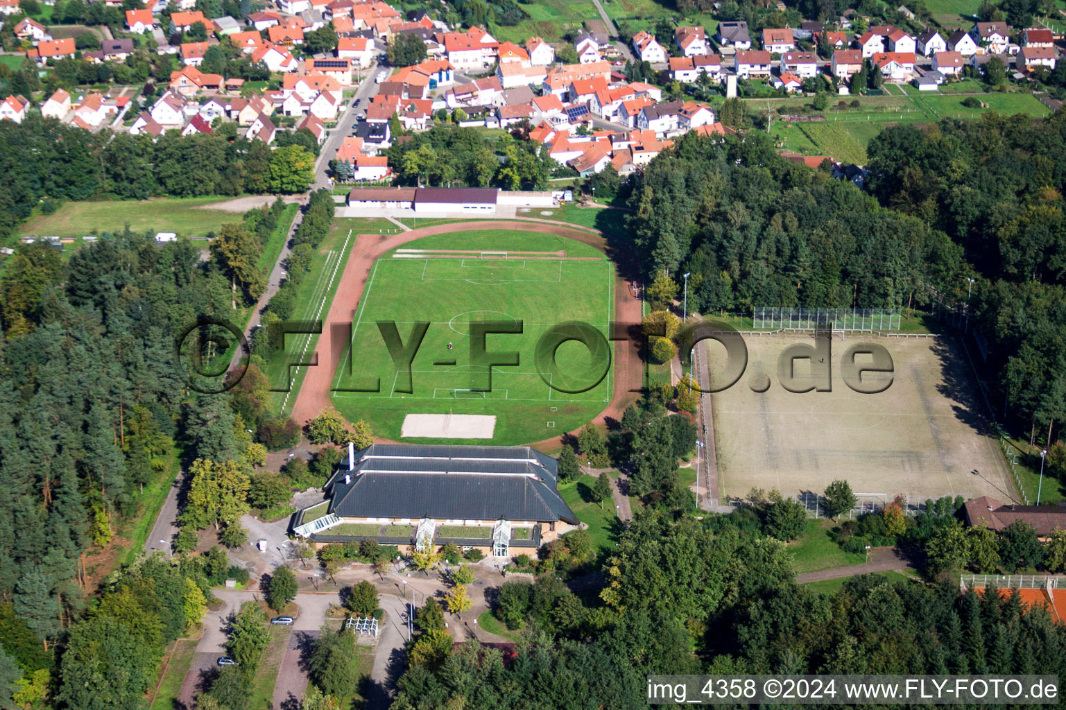 Sports ground TUS Schaidt in the district Schaidt in Wörth am Rhein in the state Rhineland-Palatinate, Germany