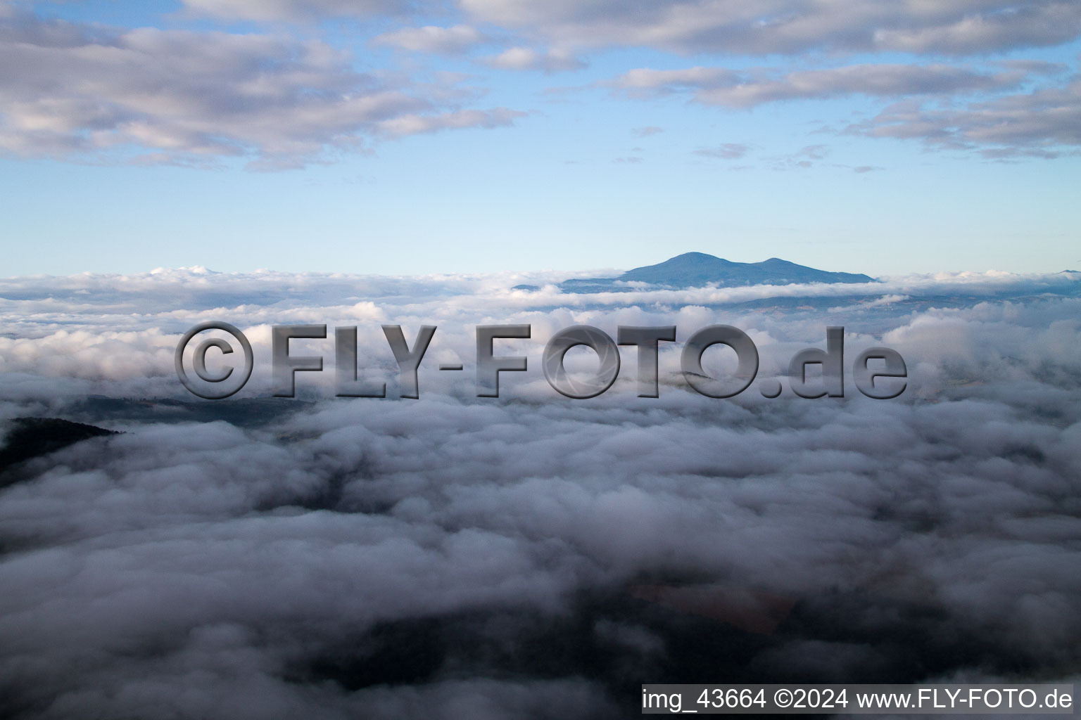 Aerial photograpy of Trequanda in the state Tuscany, Italy